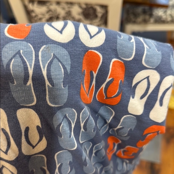 Crown & Ivy Blue Flip-Flop Print Quarter Zip Pullover Sweatshirt Size Large - Picture 12 of 12